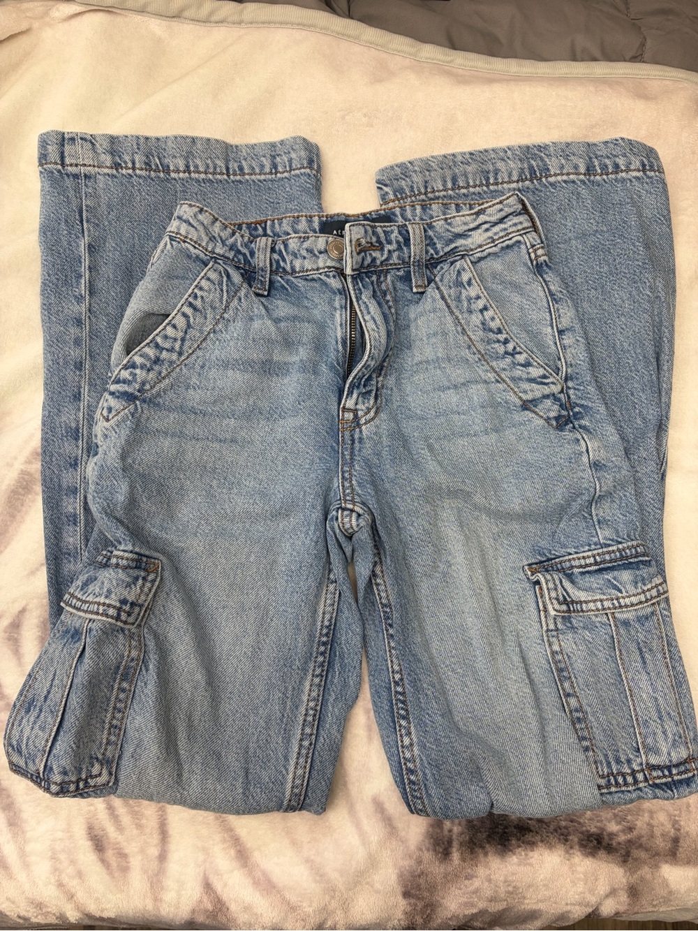 Aeropostale Light Blue High Rise Wide Leg Jeans